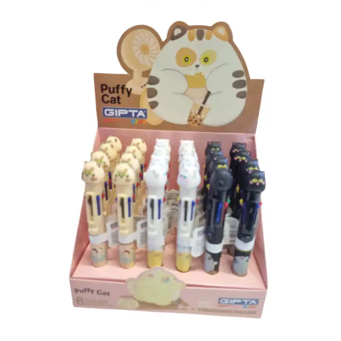 GIPTA TÜKENMEZ KALEM PUFFY CAT 0.7MM 4271(PK-24LÜ)