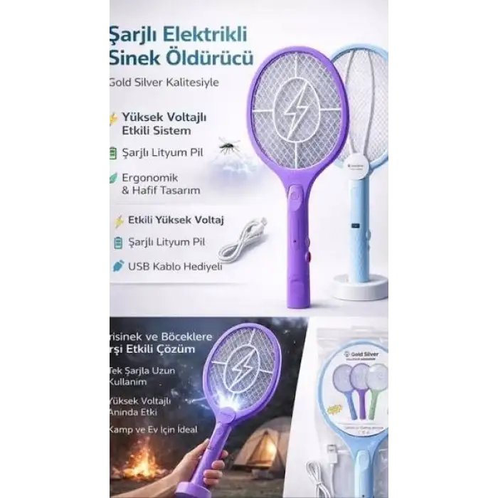 GOLD SILVER SİNEK RAKETİ GS-A02