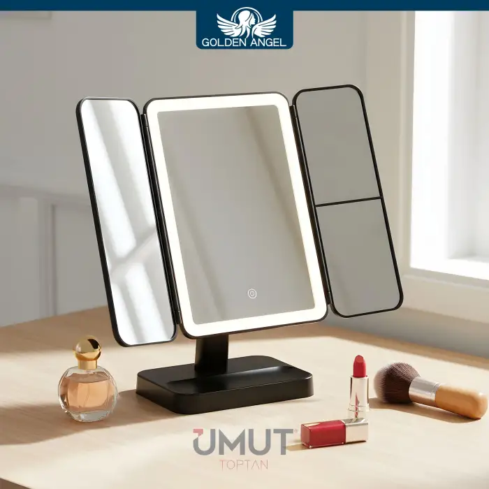 GOLDEN ANGEL MAKYAJ AYNASI IŞIKLI LÜKS AYN-210