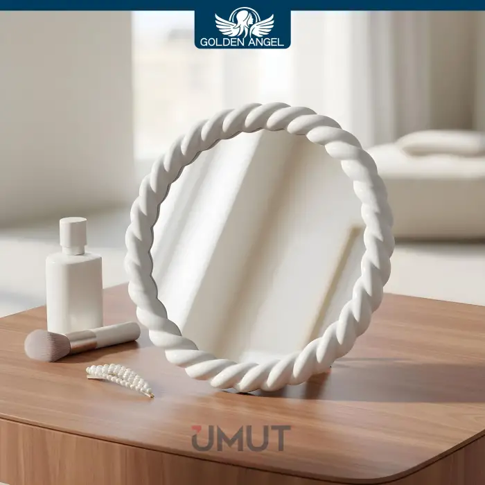 GOLDEN ANGEL MASA ÜSTÜ MAKYAJ AYNASI OVAL AYN-202