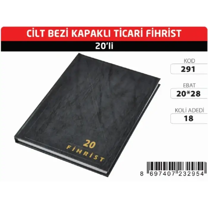 GÜRPAŞ TİCARİ FİHRİST 20X28 20 Lİ KOD-291