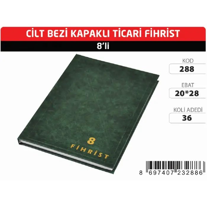 GÜRPAŞ TİCARİ FİHRİST 20X28 8 Lİ 288