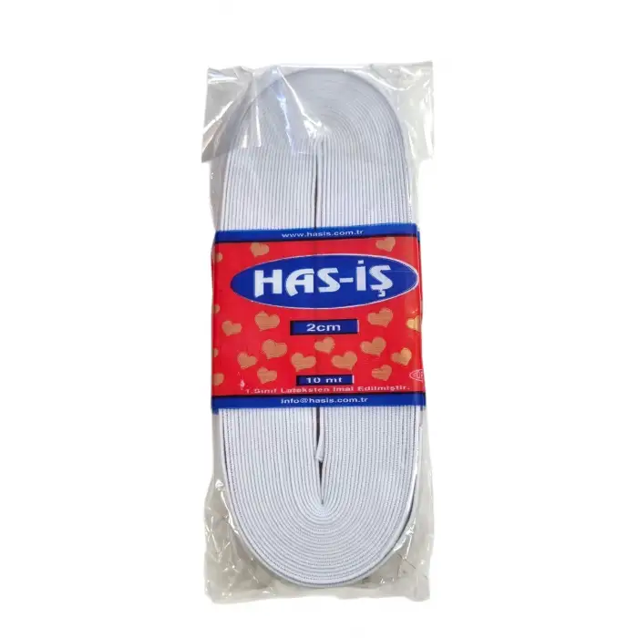 HAS-İŞ PAÇA LASTİK 2 CM 10 MT