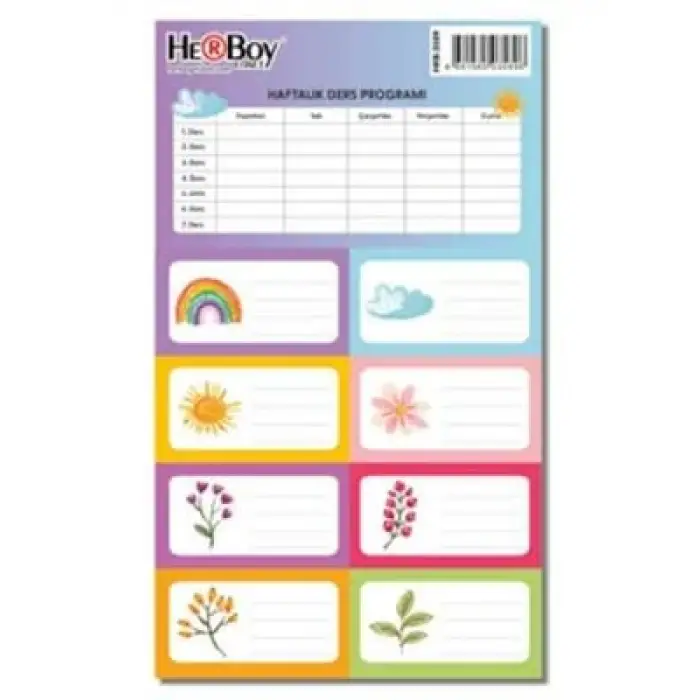 HERBOY ERKEK ÇOCUK OKUL ETİKETİ (PKT-20 Lİ)