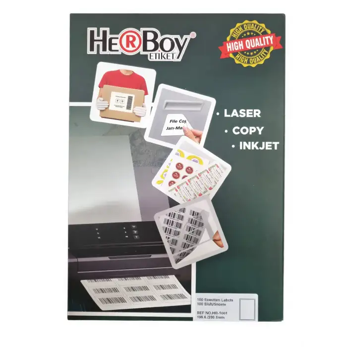 HERBOY LASER ETİKET 199,6X289,1 MM 100 LÜ