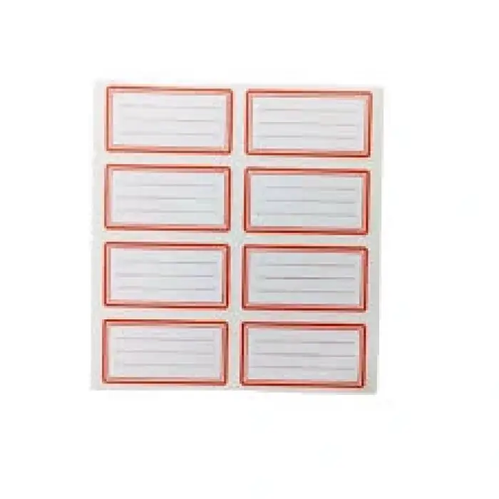 HERBOY OKUL ETİKETİ KIRMIZI KUTU 24 LÜ(KT-30 LU)