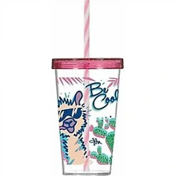 HEREVİN DESENLİ PİPETLİ BARDAK 660 ML KARIŞIK