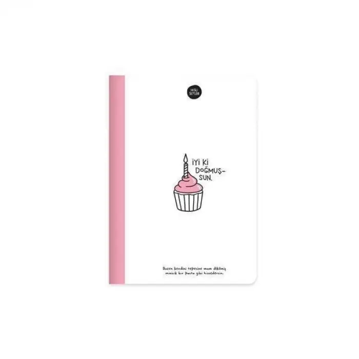HİSLİ ŞEYLER RENKLİ SAYFA A5 80 YP ÇİZGİLİ PEMBE