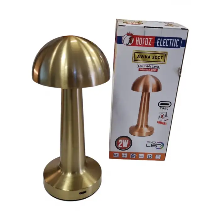 HOROZ AVIVA MASA LAMBASI 3CCT 2W/5V GOLD