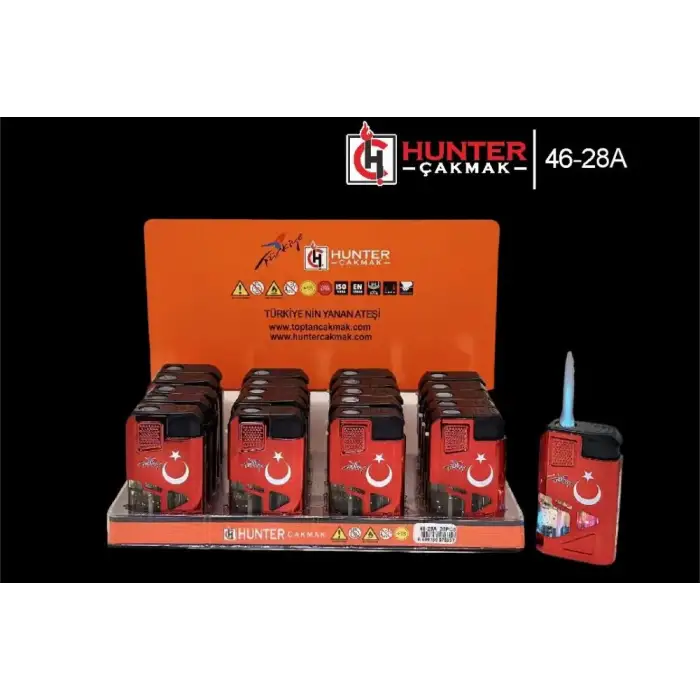 HUNTER ÇAKMAK GENİŞ IŞIKLI JET 46-28   (PKT-20 Lİ)