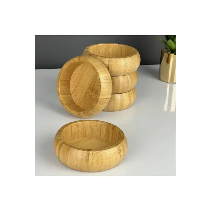 IVORY BAMBU ÇEREZLİK YUVARLAK 4 LÜ BMB-113