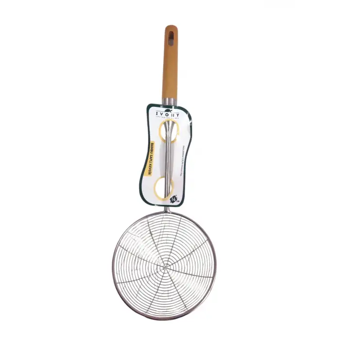 IVORY BAMBU SAPLI ÇELİK KEVGİR 14 CM IVO-KVG122
