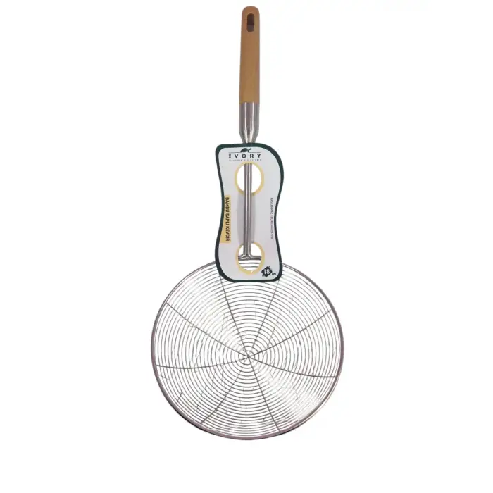 IVORY BAMBU SAPLI ÇELİK KEVGİR 18 CM IVO-KVG124