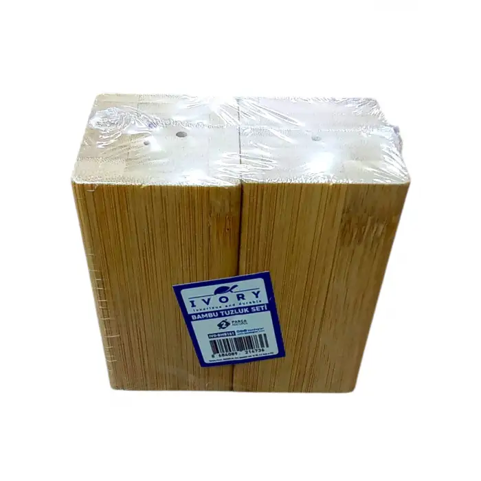 IVORY BAMBU TUZLUK SETİ İKİLİ BMB-161
