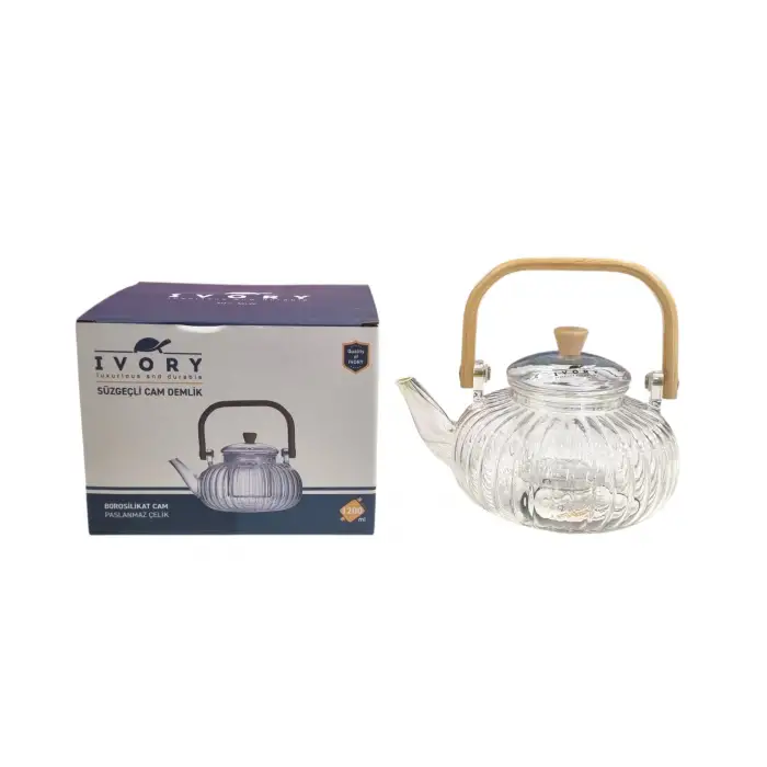 IVORY BOROSİLİKAT CAM DEMLİK 1200 ML CAM-5732