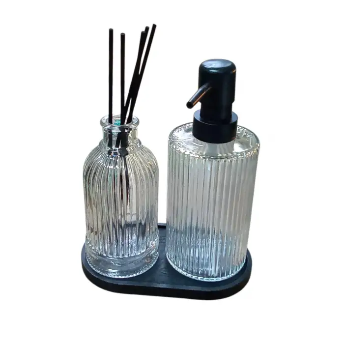 IVORY CAM SIVI SABUNLUK İKİLİ STANDLI IVO-SB121