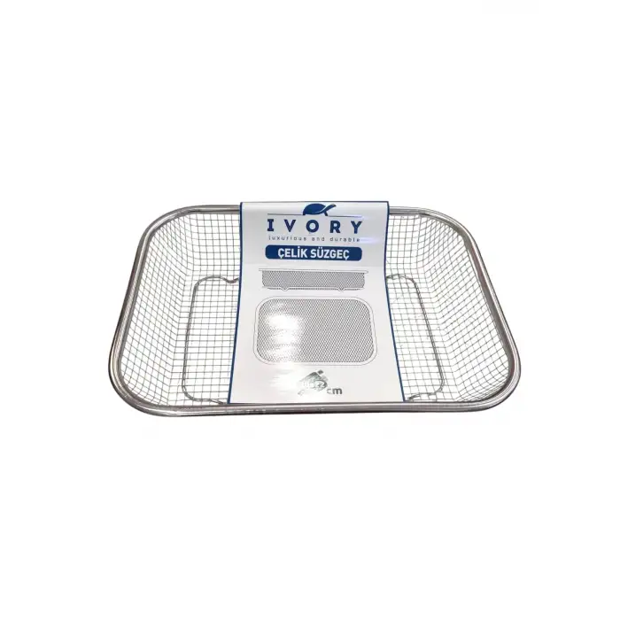 IVORY ÇELİK SÜZGEÇ KARE 30X22 CM SZG-324