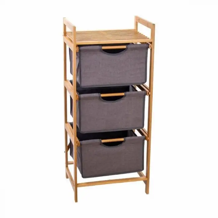IVORY DEKORATİF SEPET 3 KATLI BAMBU IVO-BMB303