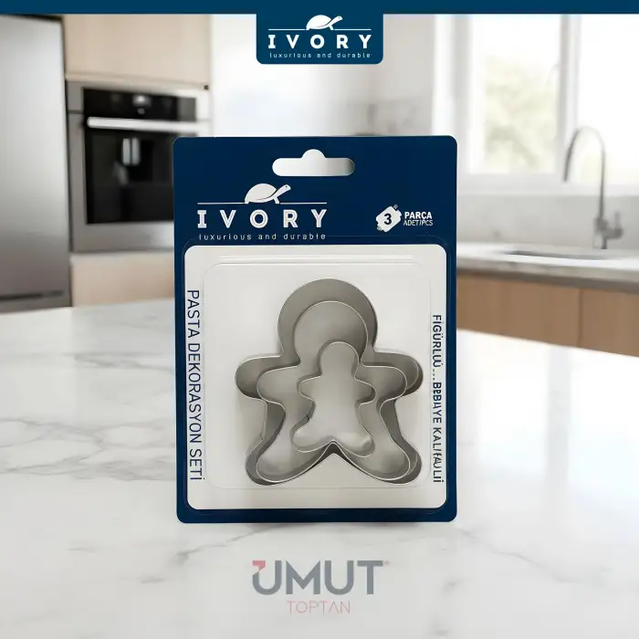 IVORY KURABİYE KALIBI FİGÜRLÜ 3 PARÇA IVO-PST150