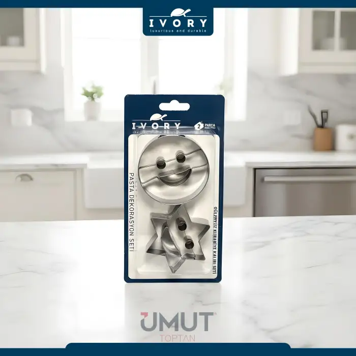 IVORY KURABİYE KALIBI SET GÜLERYÜZ 2 Lİ IVO-PST203