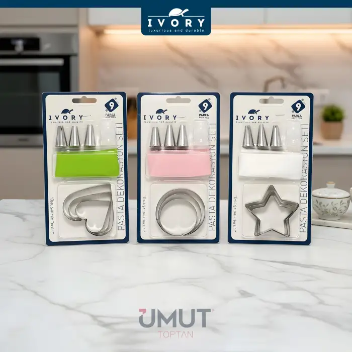 IVORY KURABİYE PASTA KALIBI SETİ 9 PRÇ. IVO-PST103