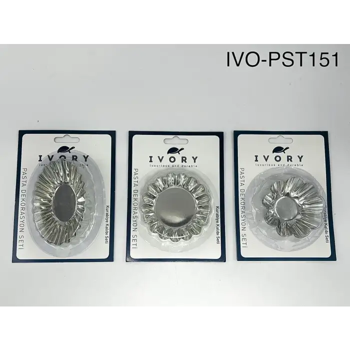IVORY METAL TART KURABİYE KALIBI SETİ PST151