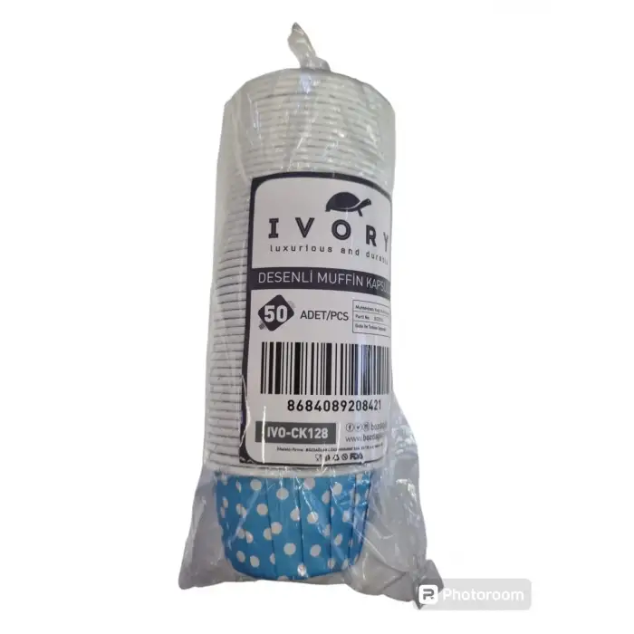 IVORY MUFFİN KEK KALIBI DESENLİ 50 Lİ IVO-128