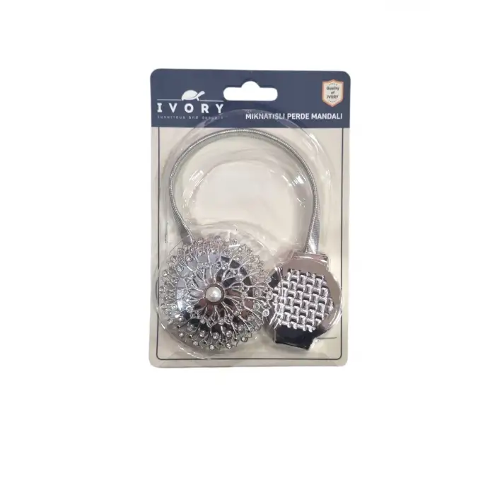 IVORY PERDE MANDALI MIKNATISLI TEKLİ IVO-6043