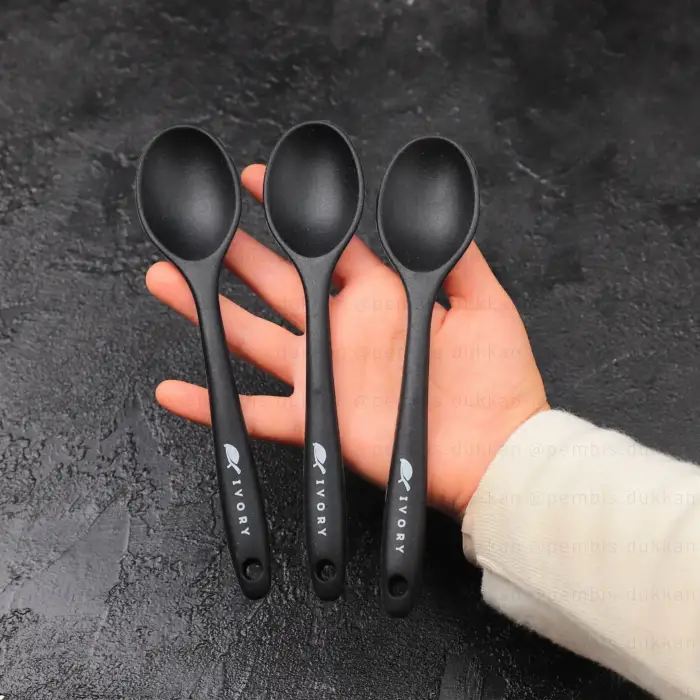 IVORY SİLİKON DERİN KAŞIK MİNİ SİYAH IVO-SL174