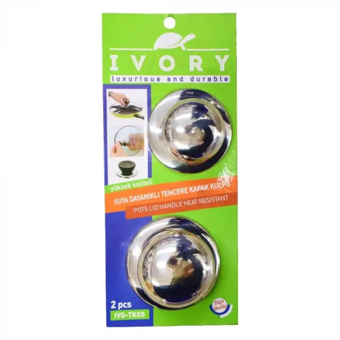 IVORY TENCERE KAPAK KULPU METAL 2 Lİ IVO-TK05