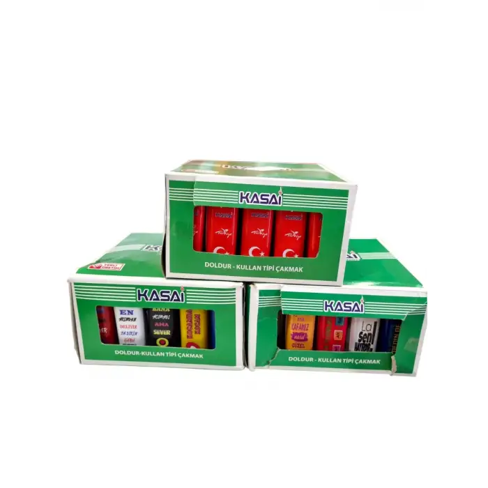 KASAI TAŞLI BASKI YAZILI ÇAKMAK F-4010 (PKT-50 Lİ)