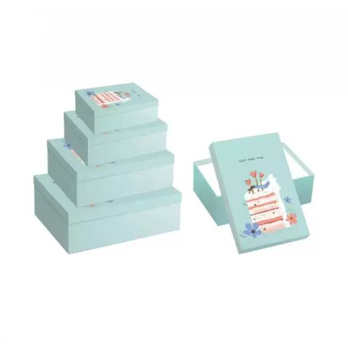 KESKİN DİKDÖRTGEN KUTU SETİ PASTA DİLİMİ 5 Lİ