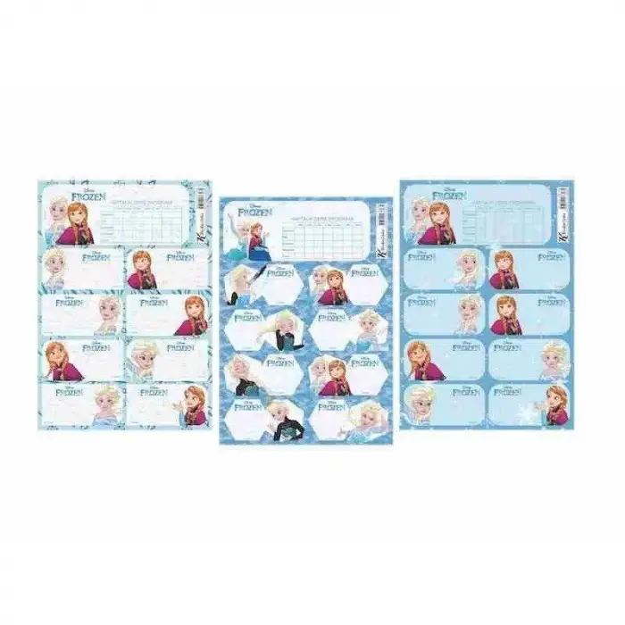 KESKİN OKUL ETİKETİ FROZEN 3 LÜ (KUTU-50 Lİ)