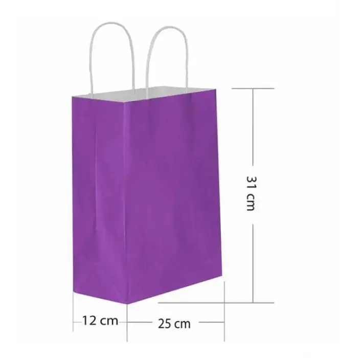 KİKA HEDİYE POŞETİ 25X12X31 MOR (PKT-24 LÜ)
