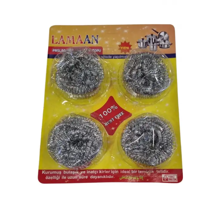 LAMAAN BULAŞIK TELİ 4 LÜ KARTELA