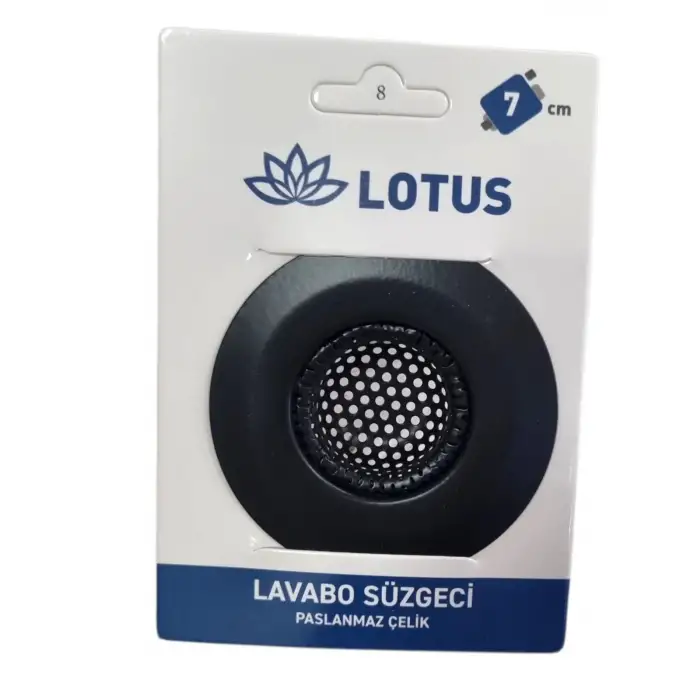 LOTUS LAVABO SÜZGECİ 7 CM SİYAH LTS-LS108