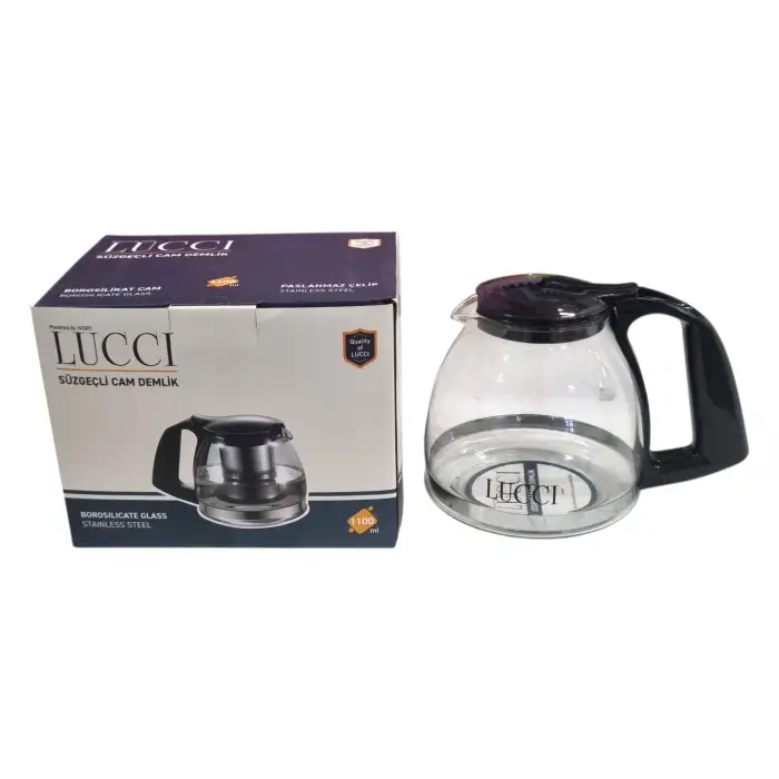 LUCCI BOROSİLİKAT CAM DEMLİK 1100 ML CAM-5701