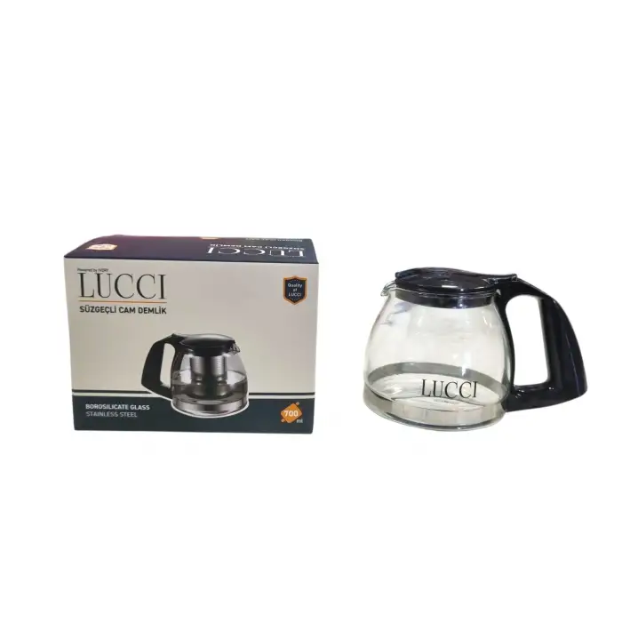 LUCCI BOROSİLİKAT CAM DEMLİK 700 ML CAM-5688