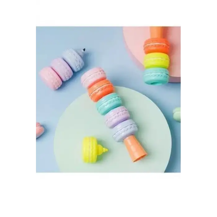 MACARON FOSSORLU KALEM 6 RENK MD-038 (PKT-20 Lİ)