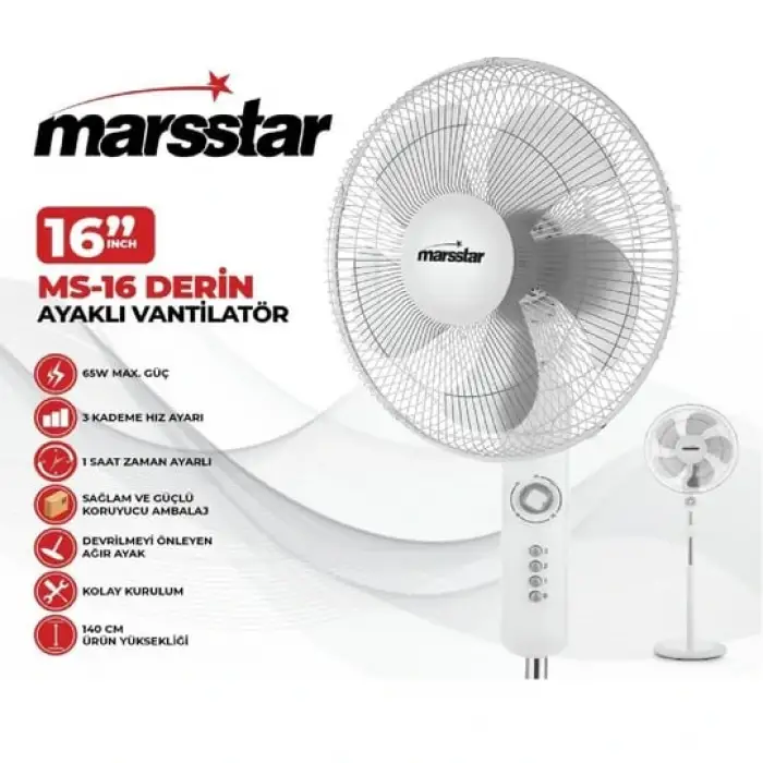 MARSSTAR DERİN VANTİLATÖR MS-16