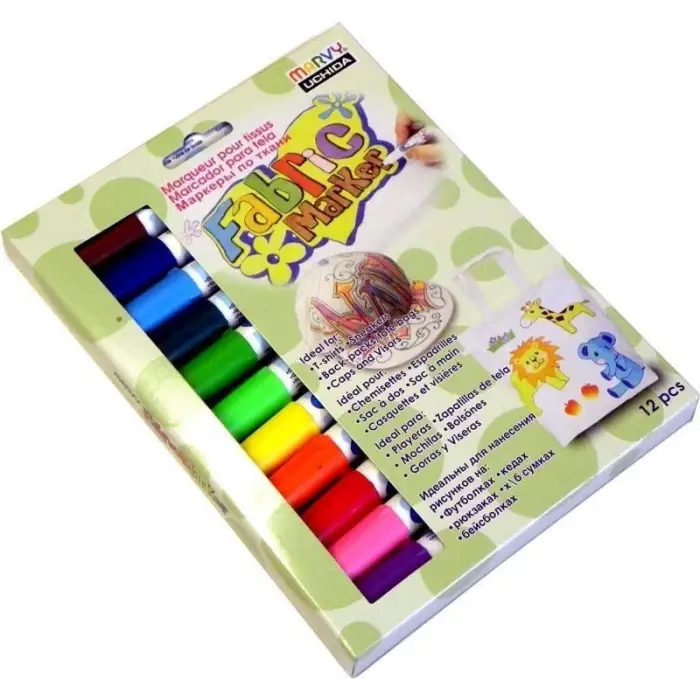 MARVY T-SHIRT KALEMİ KUMAŞ 12 Lİ SİYAH 560