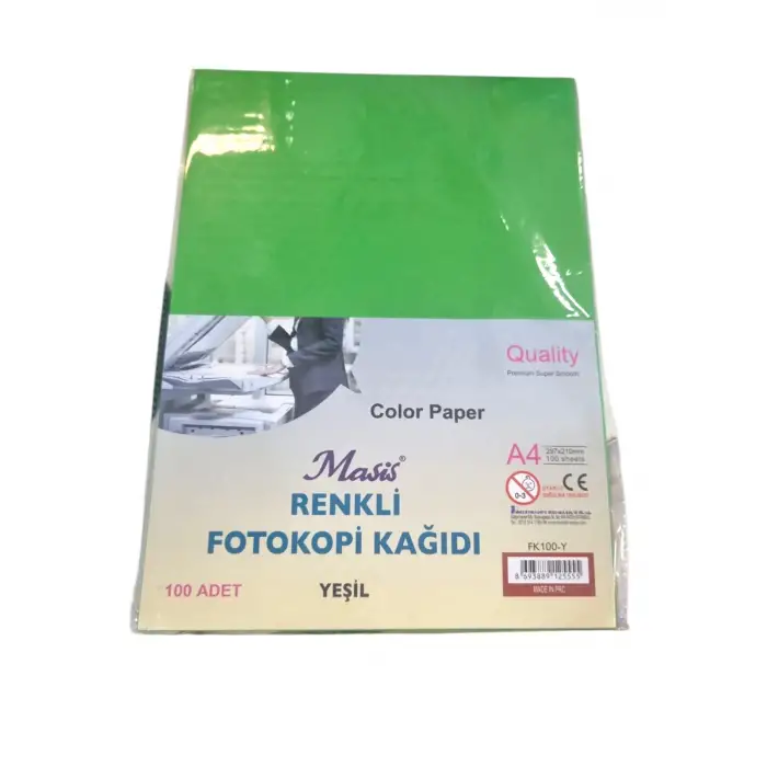 MASİS YEŞİL A4 KAĞIT 100 LÜ FK100-Y