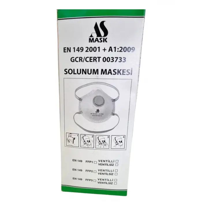 MASK VENTİLLİ TOZ MASKESİ KONİK (PKT-25 Lİ)