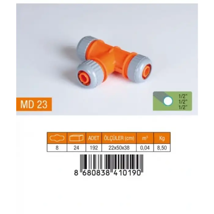 MEDALYAN HORTUM EKİ LÜX TE 1/2 MD-23 (PK-8 Lİ)