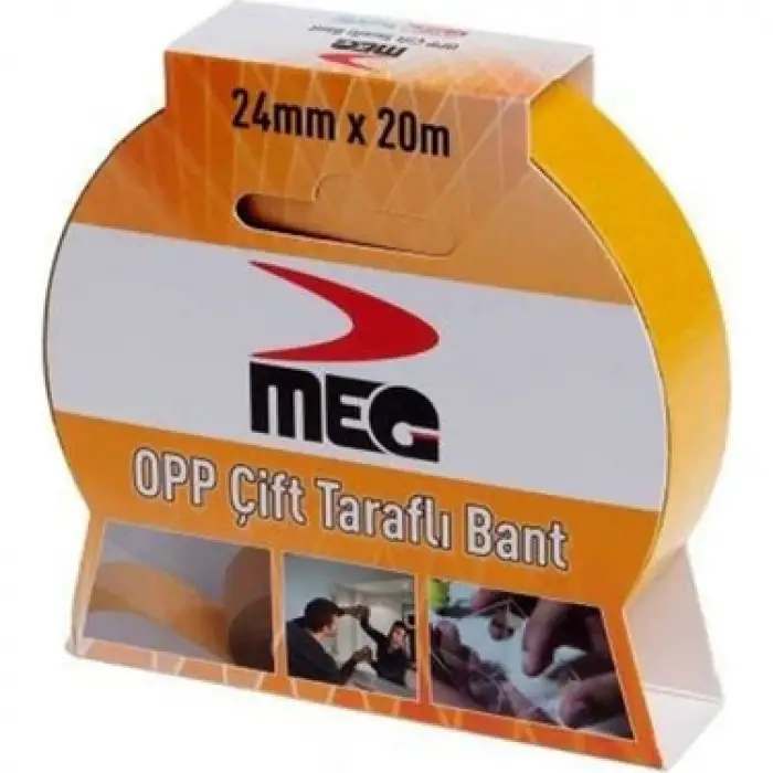 MEG ÇİFT TARAFLI BANT OPP 24 MM X20 MT