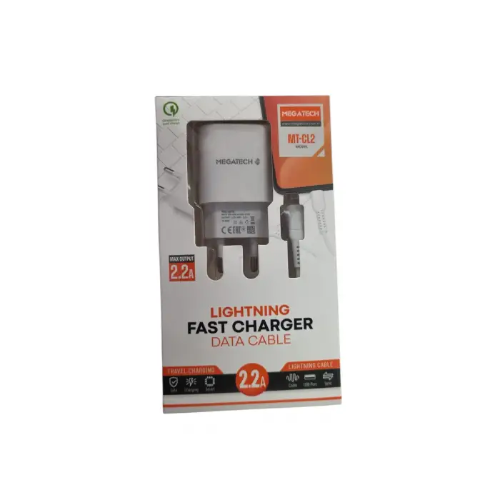 MEGATECH ECO ŞARJ ALETİ 2.1A-2.2A IPHONE MT-CL1-2