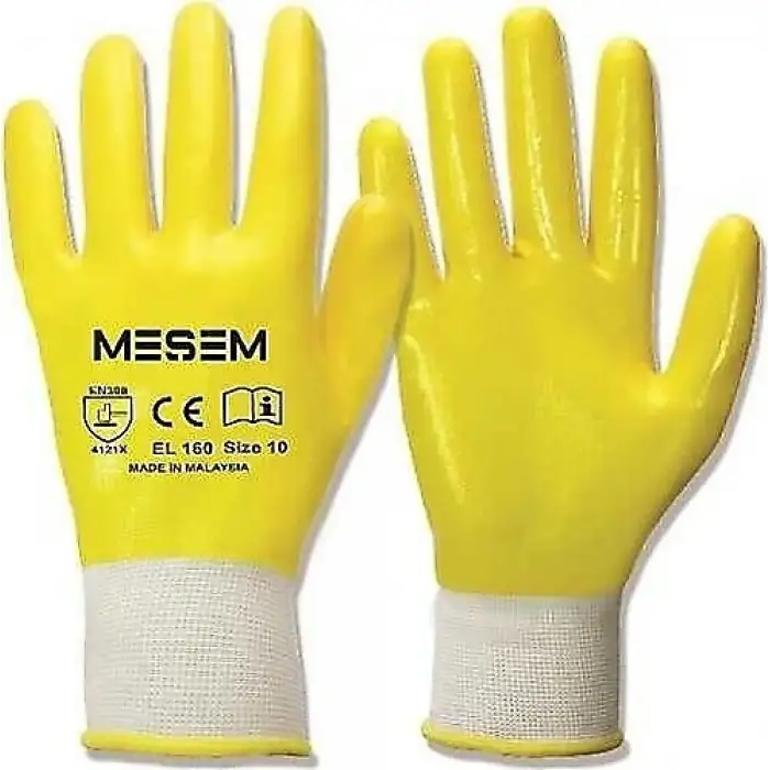 MEŞEM ORJİNAL ELDİVEN 1/2 SARI FULL EL160(PK-12Lİ)