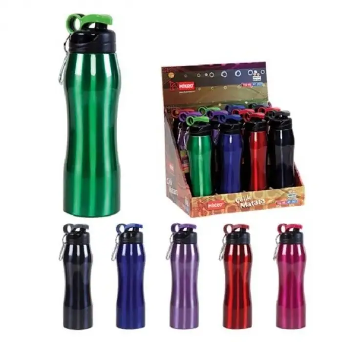 MİKRO ÇELİK MATARA 750 ML MT-2627 (PKT-12Lİ)