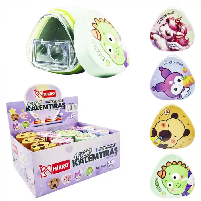 MİKRO ÇİFTLİ MAGIC WORLD KALEMTIRAŞ MK-7423 (PK-24)