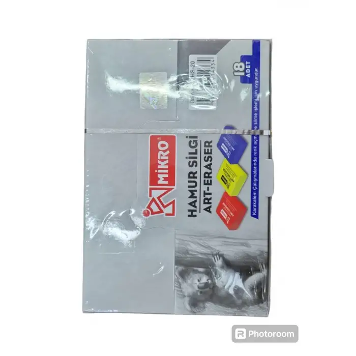 MİKRO HAMUR SİLGİ RENKLİ HS-20 (PKT-18 Lİ)